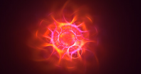 3D rendering abstract round light background