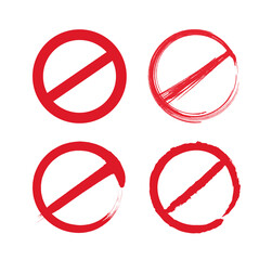 Prohibition ban icon. vector illustration