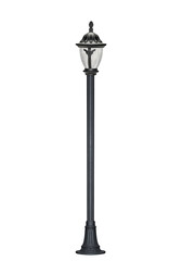 Fototapeta vintage Street and garden Lamp pole  posts isolated on white background obraz