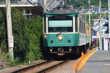 tram in the city Enoshima electric line