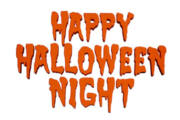 Halloween event title logo, 3D illustration