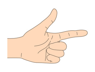 指差しの手