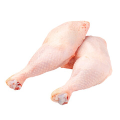 Isolated fresh raw chicken legs