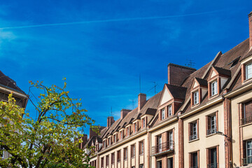 Fototapeta na wymiar Street view of downtown Evreux, France