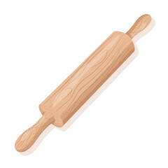 wooden rolling pin vector illustration