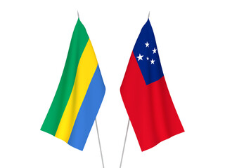 Gabon and Independent State of Samoa flags