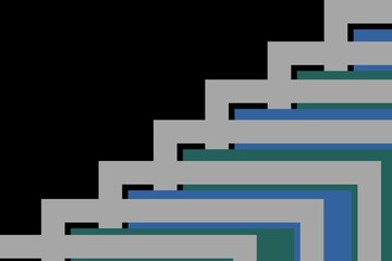 Black abstract background with colorful line elements