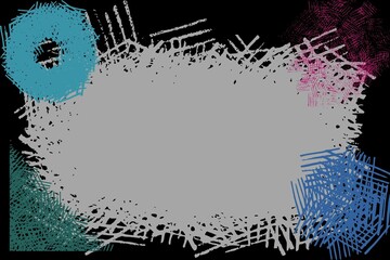 Black abstract background with colorful elements