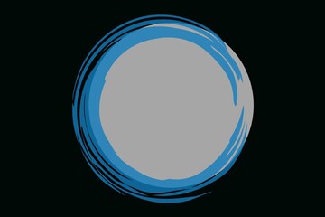 black abstract background with blue and gray circle elements