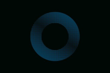 black abstract background with blue circle elements