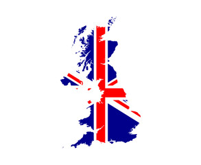 Fototapeta na wymiar British United Kingdom Flag National Europe Emblem Map Icon Vector Illustration Abstract Design Element