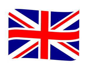 British United Kingdom Flag National Europe Emblem Ribbon Icon Vector Illustration Abstract Design Element