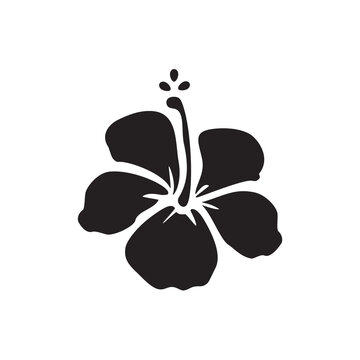 recommend clip art: Hawaii hibiscus flower vector icon
