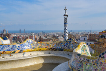 Blick auf die Stadt Barcelona in Spanien