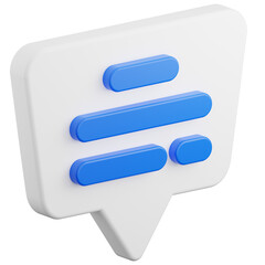 3d rendering of bubble chat. 3d rendering of speech bubble and discussion talk