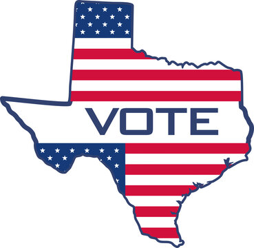 Texas Map USA American Electon Voting Sign 2022