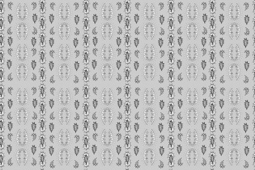 Seamless pattern with interesting doodles on colorfil background. Pano.