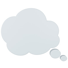 3d rendering of thinking bubble. 3d rendering of speech bubble