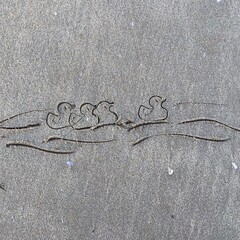 inscription on the sand