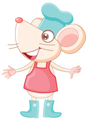 Chef rat cartoon character