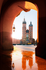 view of the hall in the city Krakow
