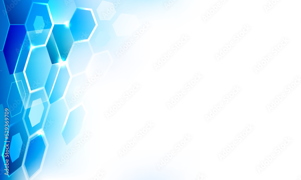 Poster abstract vector background with futuristic hexagonal pattern and place for your content. editable de