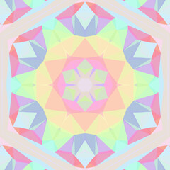 Abstract kaleidoscope background. Beautiful kaleidoscope seamless pattern. Multicolor mosaic texture. Seamless kaleidoscope texture. Unique kaleidoscope design