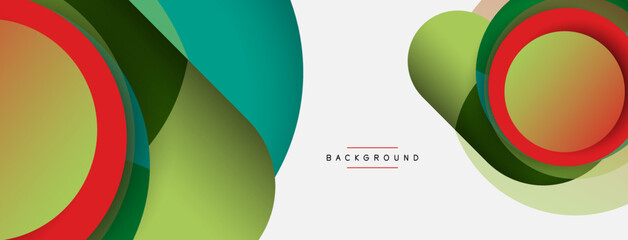 Obraz premium Circle and round shapes abstract background. Vector illustration for wallpaper banner background or landing page