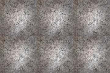 Seamless pattern with interesting doodles on colorfil background. Pano. Raster illustration.