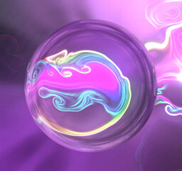 Colorful 3d blurred spherical ball. Vector illustration