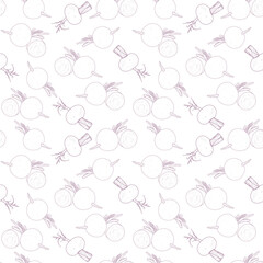 Hand Drawn Beets Background Pattern Design