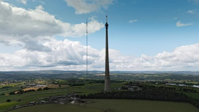 Emley Moor Transmitting Station, Is A Telecommunications And Broadcasting Facility. The Station's Iconic Concrete Tower Is 1 Is A Grade II Listed. It Is The Tallest Freestanding Structure In The UK