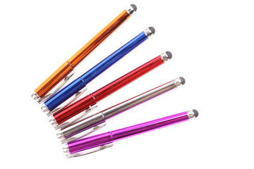Fototapeta premium colorful pen isolated on white background