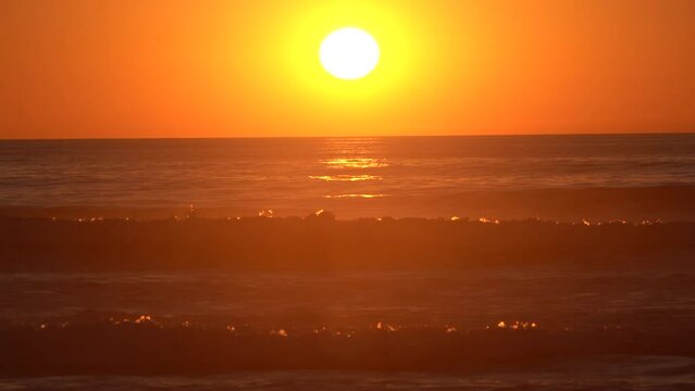 California beach sunset in 4K.