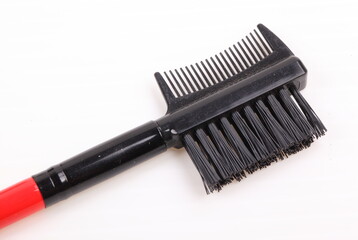 Black Comb and Brush on white background
