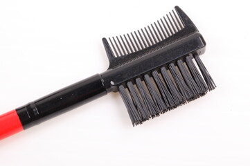 Black Comb and Brush on white background