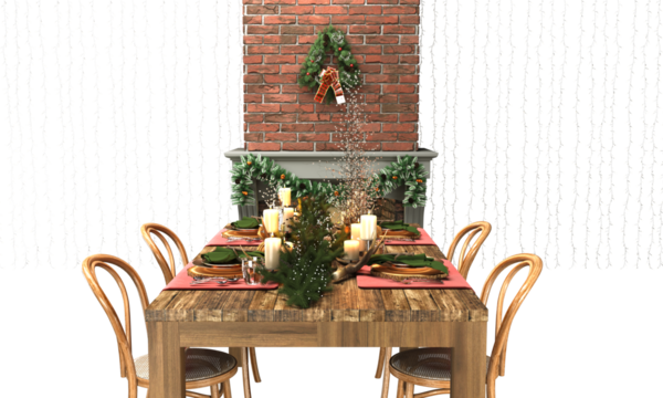 Pretty christmas wooden table and chairs decorations woodsy and rustic christmas table decorations