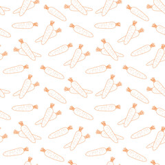 Hand Drawn Carrot Background Pattern Design
