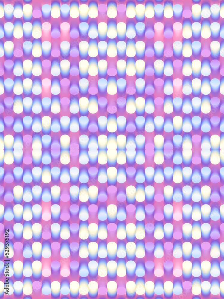 Aufkleber Digital background of many cylinders with a trendy neon color gradient. Abstract art design. 3d rendering illustration