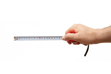 hand with measuring tape