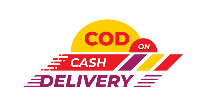 Cash on Delivery Logo. COD Text as Cash On Delivery Abbreviation Symbol. Order and Modern Payment Transactions. Design Concept Vector Illustration for Poster, Cover, and Banner Promotion 