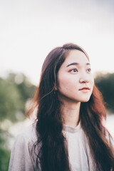 Fototapeta premium 横顔の女性