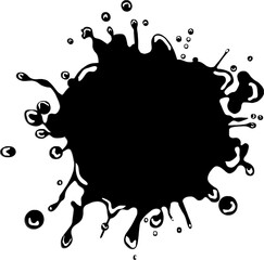 Oil splash illustration