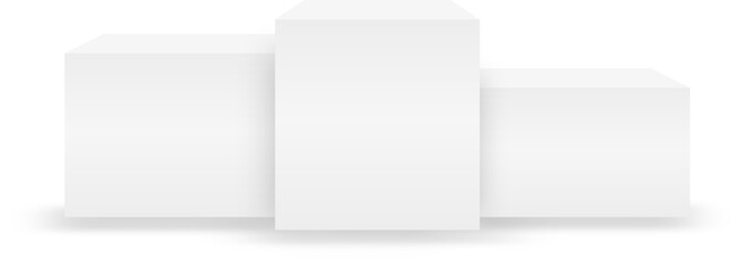 Pedestal podium cubes