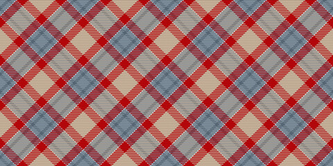 Seamless fabric texture. Autumn plaid pattern. Scottish tartan textile design in vector.