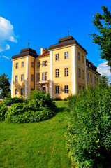 Fototapeta na wymiar Baroque Palace from 17th century. Lomnica, Lower Silesian Voivodeship, Poland