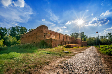 Fototapeta na wymiar Ruins of castle Dybow, Torun, Kuyavian-Pomeranian Voivodeship, Poland 