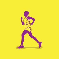 runner silhouette color