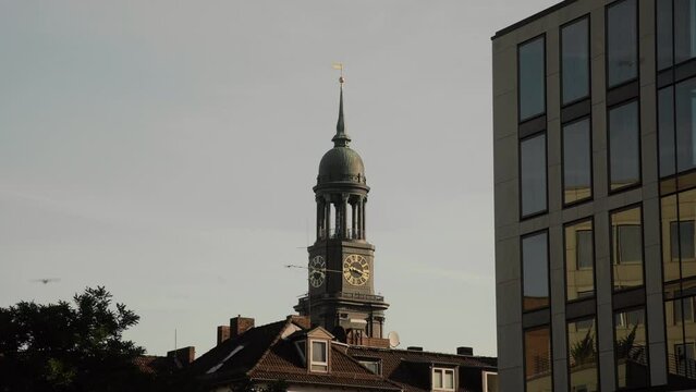 Top of St. Michaelis Church in Hamburg, Germany