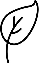 Leaf Doodle Line Drawing